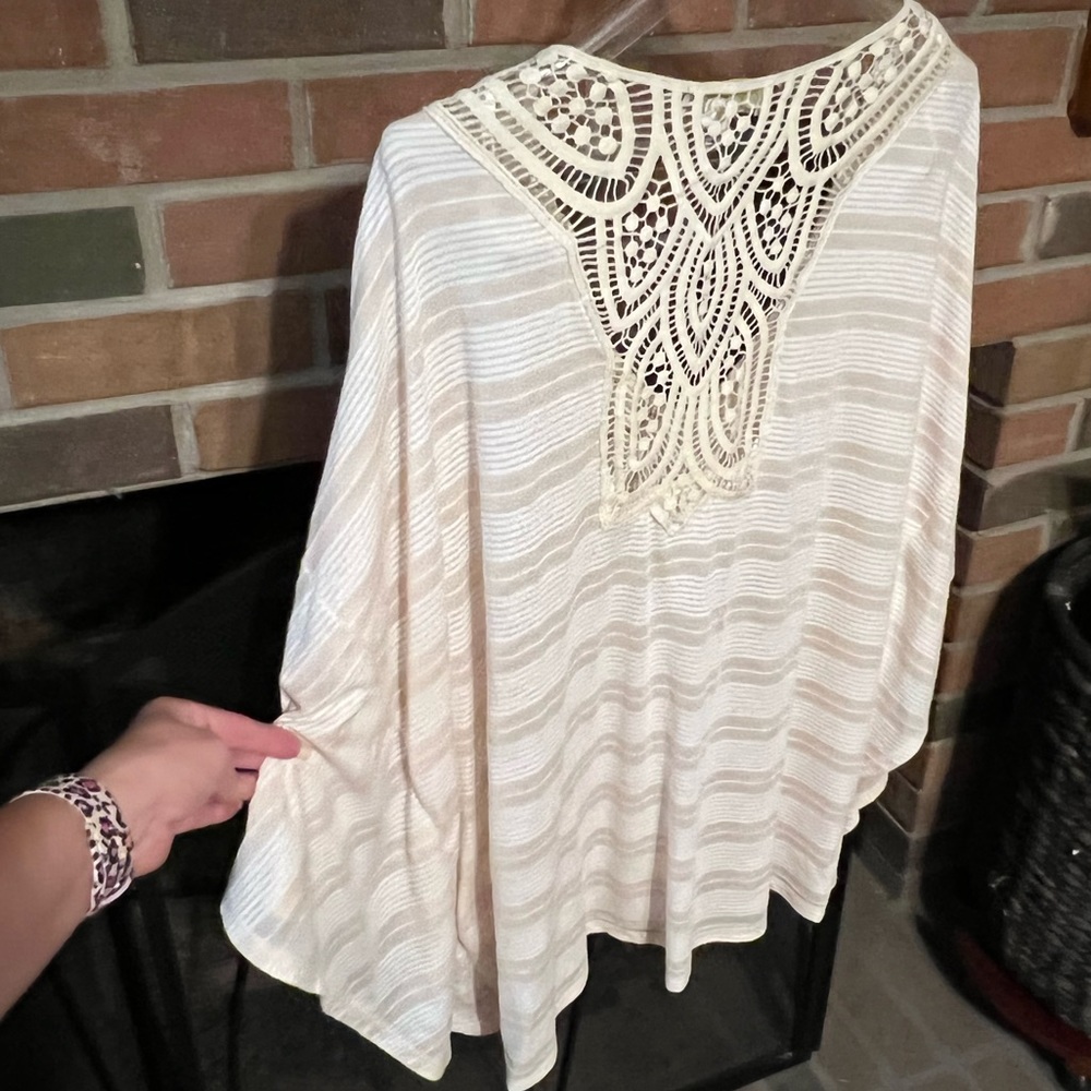 SOLD!! 2X Forever 21 Boho Romantic Crochet Embroidery Batwing - Picture 11 of 11